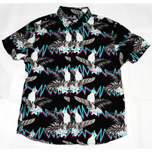 Neff Men's Short Sleeve Button Front Shirt‎ Size Large